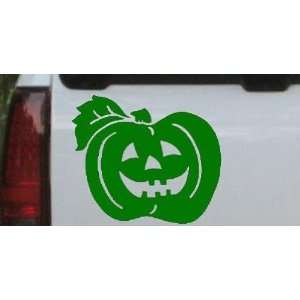 Dark Green 8in X 7.0in    Jack O Lantern Halloween Other Car Window 