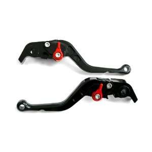  Adjustable Brake/Clutch Lever Set [Black with Red Switch] Automotive