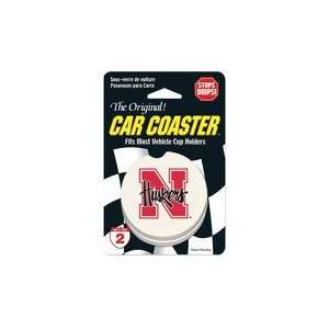 University of Nebraska Car Coasters Cup Holder Absorbent Coasters Two 