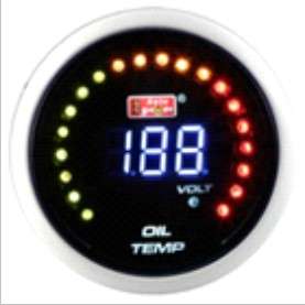 52mm Car Auto Gauge Meter WHITE/RED LED CLOCK TIME  
