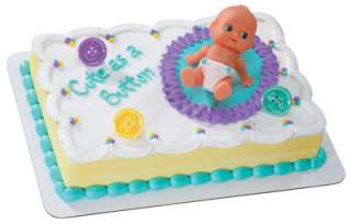 CUTE AS A BUTTON CAKE KIT TOPPER BABY SHOWER CAKE  