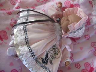 DREAM VINTAGE NEW BABY GIRL DOLLS DRESS HAT 17 19 REBORN  