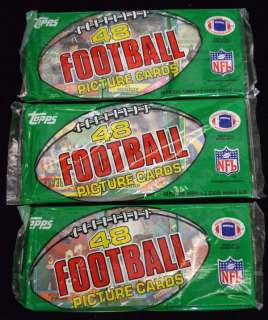 Lot of 3 1986 Topps Football Grocery Rack Packs  