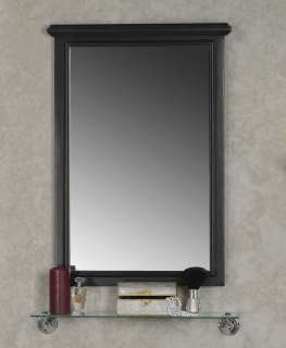 Weathered Black Bathroom Vertical Mirror  American Bath  