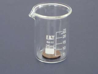 PYREX BEAKERS 25 ml Lot 10 Laboratory Glass graduated   