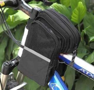 Bike Cycling Equipment Bicycle Front Tube Bag Black  