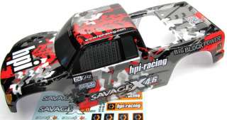 105644 Savage X 4.6 Body Shell (Red/Grey 105898 Cover  