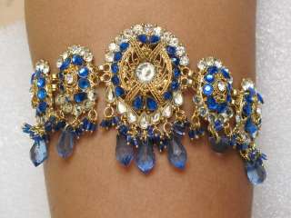 Bollywood Belly Dance Costume Jewelry Armlet Royl Blue  