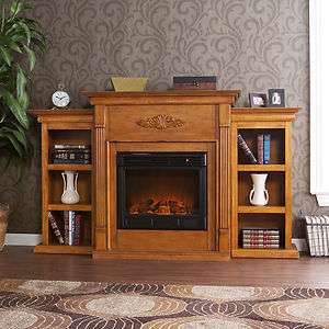   ELECTRIC FIREPLACE w/ Bookcases TV Stand FE8546 0 37732 28546 7  