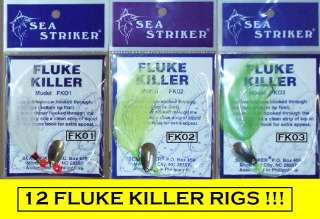 FLUKE KILLER RIGS Seastriker 12 PACK NEW #FK02  