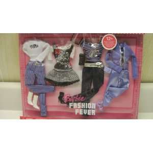  Barbie Fashion Fever Dolls Cloth Assortment Set (12 