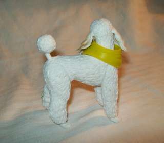 yellow scarf white PVC poodle doll pet Barbie Bratz 3 1/4 high  