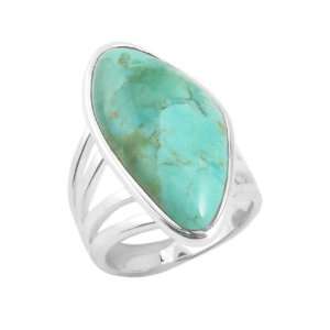  Barse Sterling Silver Turquoise Abstract Ring, 8 Jewelry