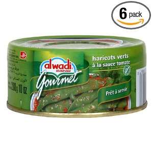 Alwadi Al Akhdar Gourmet Green Beans, in Tomato Sauce , 10 Ounce Cans 