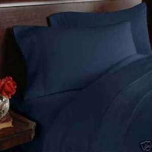  Solid Navy Blue Queen Size 300 thread count 8PC Bed In A Bag 