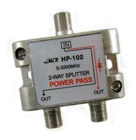 CABLE SPLITTER / 2 WAY / 3 GHz / ONE PORT POWER PASSIVE  
