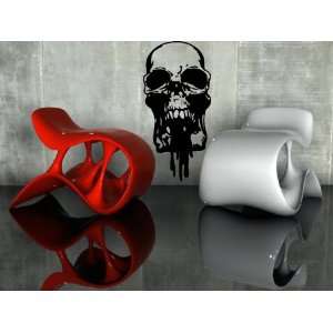  Cool Scary Human Vampire Skull Front View Design Wall 
