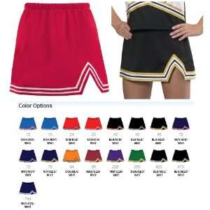   Cheerleaders A Line V Notch Skirts 45 BLACK/BLACK/WHITE WOMENS XL