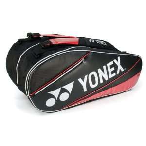  Yonex Pro Racquet 9 Pack Black Red Tennis Bag