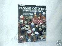 Leisure Arts Canned Country Jar Lids Cross Stitch #381  