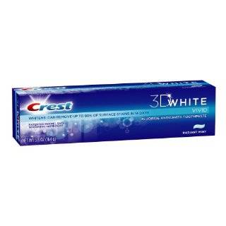 Crest 3D White Vivid Fluoride Anticavity Radiant Mint Toothpaste, 5.8 