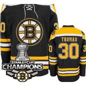 EDGE Boston Bruins Authentic NHL Jerseys Tim Thomas HOME BLACK Hockey 
