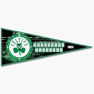  NBA Boston Celtics Champions Pennant Clock *SALE* Sports 