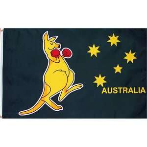  Australia Boxing Kangaroo Flag   3 foot by 5 foot 