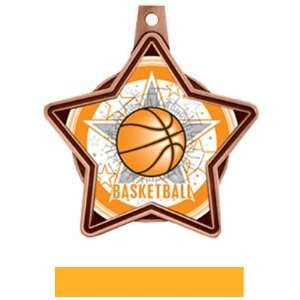  All Star Insert Custom Basketball Medals M 5501B BRONZE MEDAL 