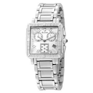   Bulova Womens 96R000 Diamond Accented Chronograph Watch Bulova