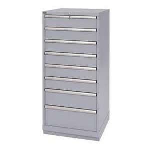  Lista® 8 Drawer Standard Width Cabinet   Gray, Keyed 
