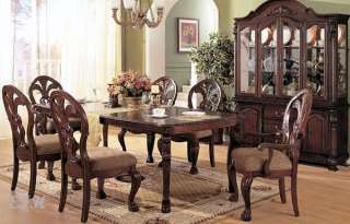 7PC LEXINGTON TRADITIONAL CHERRY WOOD DINING TABLE SET  