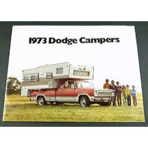  1973 73 DODGE CAMPER Truck BROCHURE Pickup W200 D100 RV 
