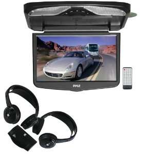  16.4 TFT LCD Flip Down Roof Mount w/ Built In DVD/SD/USB Player 