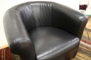 MODERN JENO black club chair 360 degree swivel Brown  