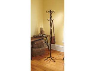 Coat Rack Tree Twisted Twig Stick Branch Brown Metal  