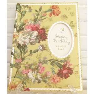 Carol Wilson Special Friend Birthday Card Vintage Floral Carnations