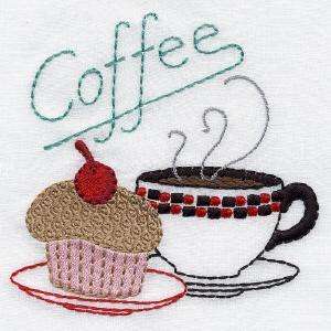 COFFEE TIME   EMBROIDERED DISH TOWELS  
