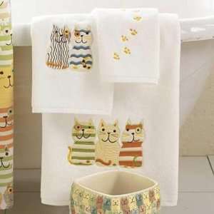  Meow Cats Applique Wash Cloth