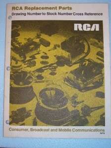 RCA Replacement Parts Guide/Catalog~Radio~Communication  