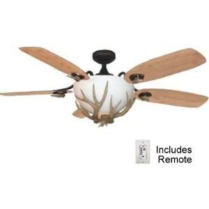 Rustic Ceiling Fan with Light. has Remote Control, Up to 180 watts of 