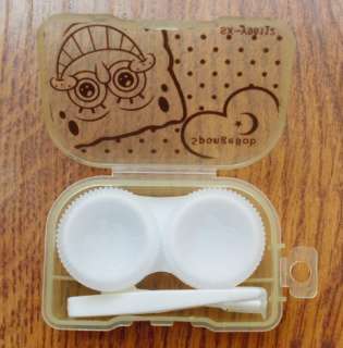 BRAND NEW Deluxe Mini SpongeBob Contact Lenses Case Set  