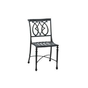   Metal Side Patio Dining Chair Cherry Finish Patio, Lawn & Garden