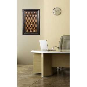  Antik Design chess pieces on vertical wall hung Cherry Bean 
