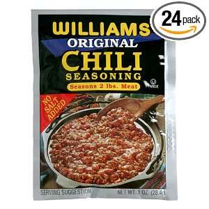 Williams Chili Seasoning Mix, 1 Ounce Packets (Pack of 24)  