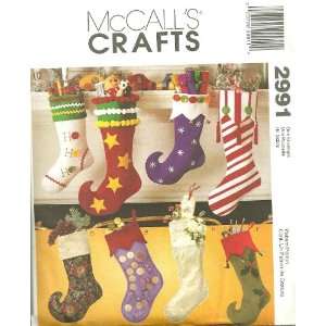  McCalls Patterns M2991 Christmas Stockings, One Size Only 