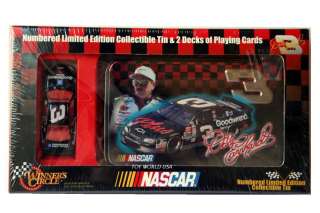 Dale Earnhardt #3 Playing Cards Embossed Tin + Race Car  