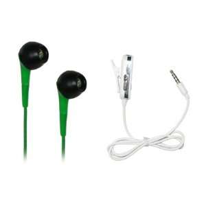   + Green In ear Stereo Headphones for Samsung Vibrant T959 Galaxy S