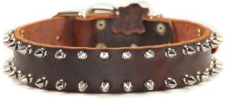 Spike Time Leather Spiked Dog Collar Top Quality by D&T  