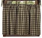 pair Blackberry Vine Primitive Country Home Lined Window Tiers 72 